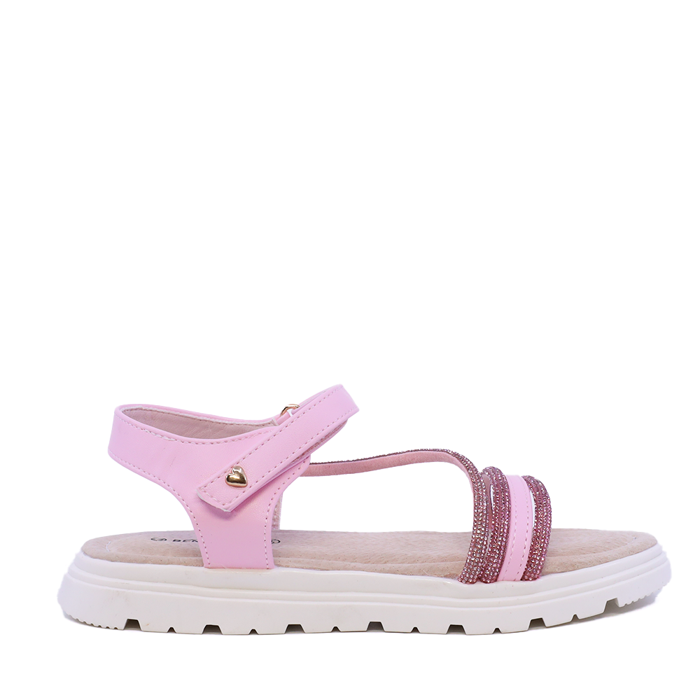 Sandale cu ștrasuri fete Benvenuti roz 2571FS6217RO