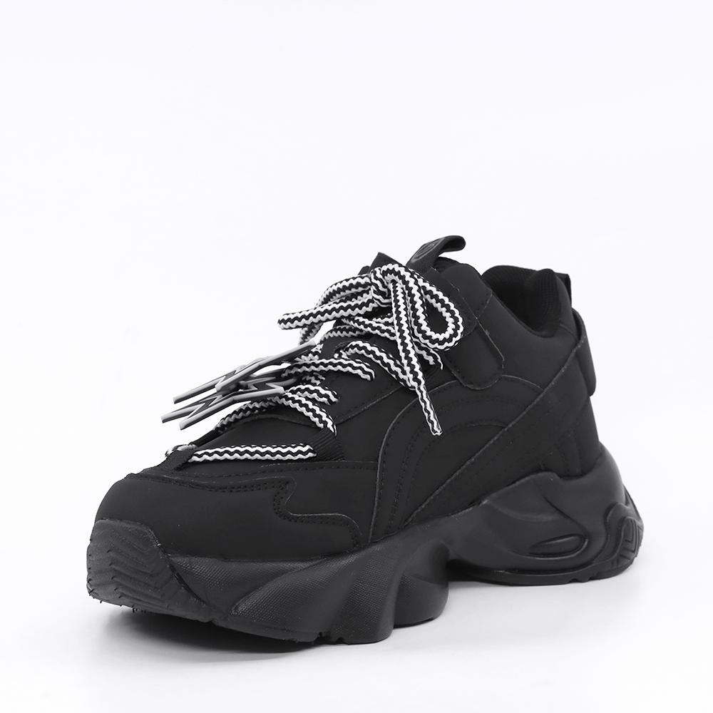 Sneakers sport copii Benvenuti negre din piele 3792fg161n
