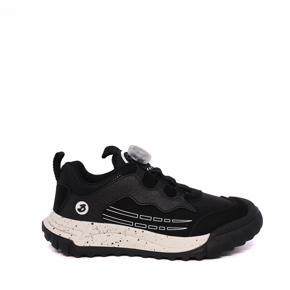Sneakers baieți Benvenuti negri din piele 3790MP007N