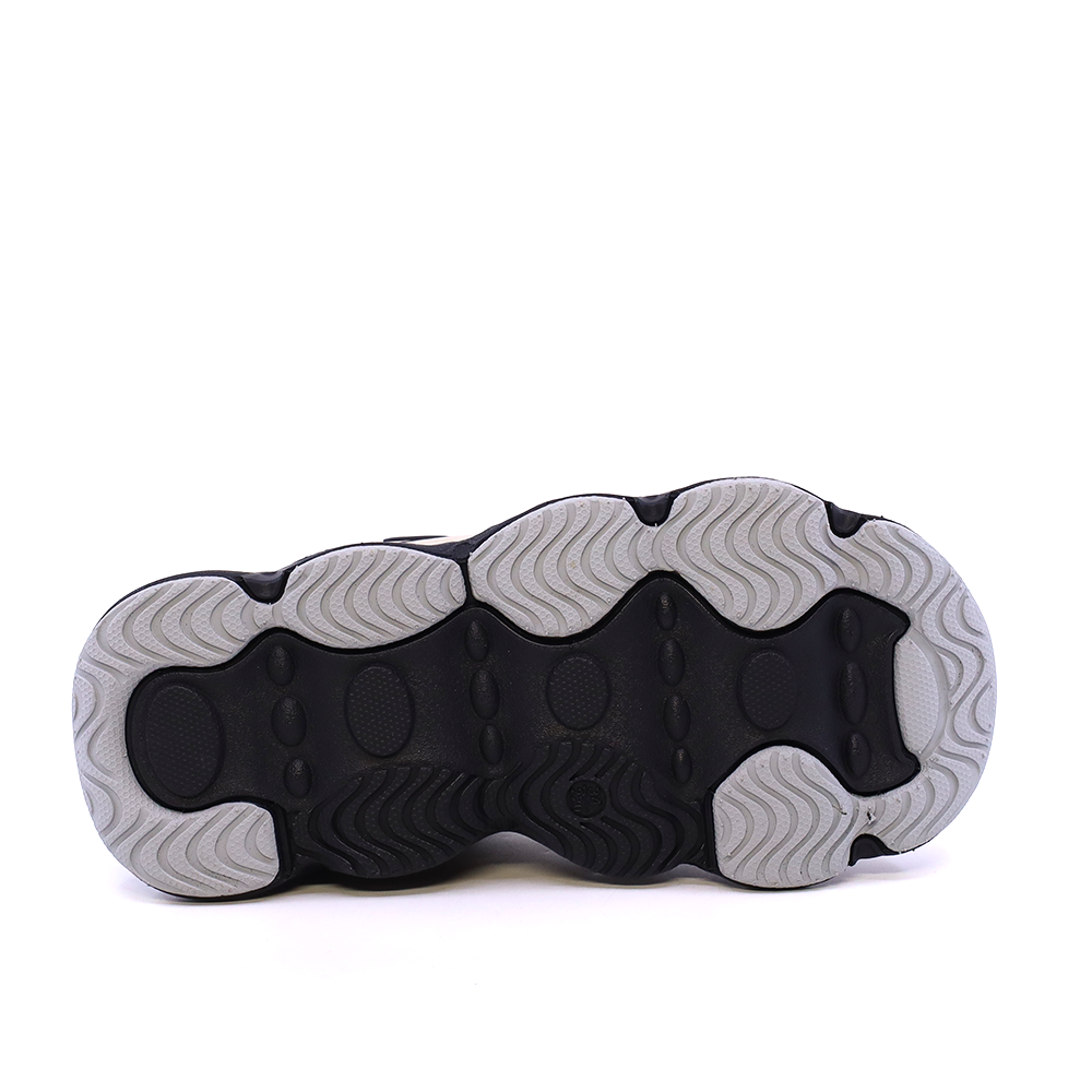 Sneakers baieți Benvenuti negri din piele și  material textil  3791MP019N
