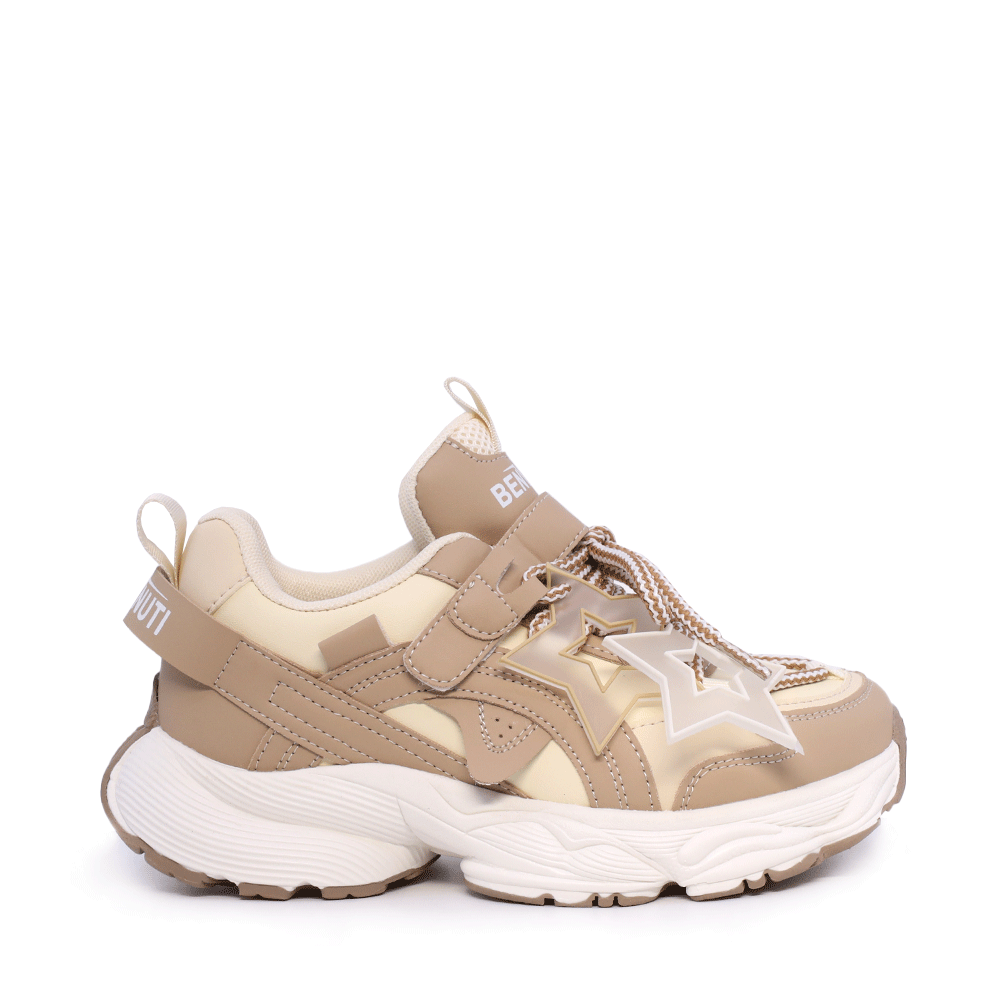 Sneakers copii Benvenuti bej din piele și textil  3790fp160be
