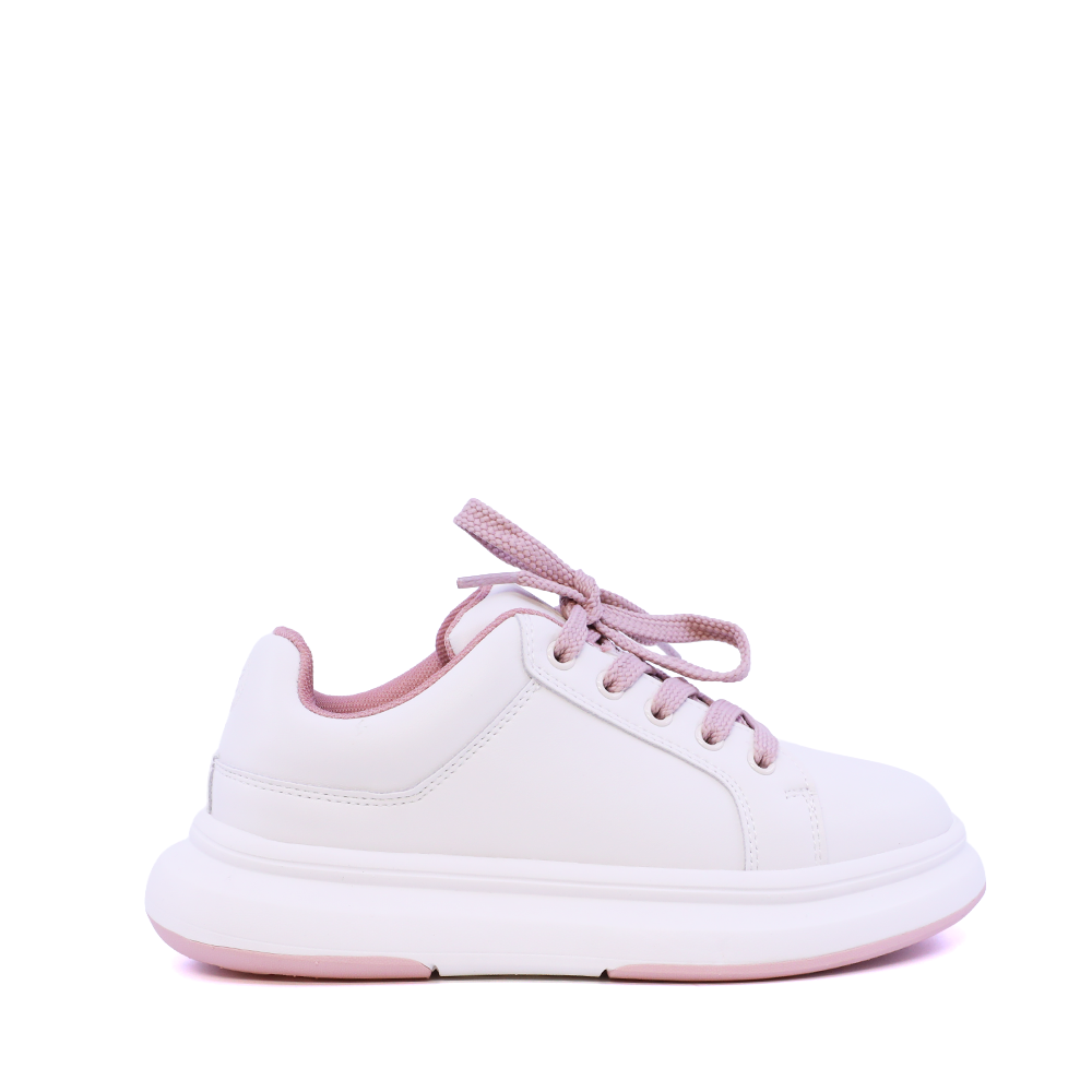 Adidasi fete Benvenuti albi din piele 3792FP065A