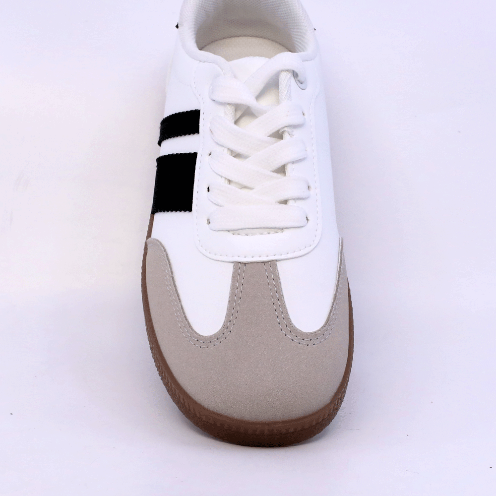 Sneakers Benvenuti albi cu detalii negre  1411FP0329A