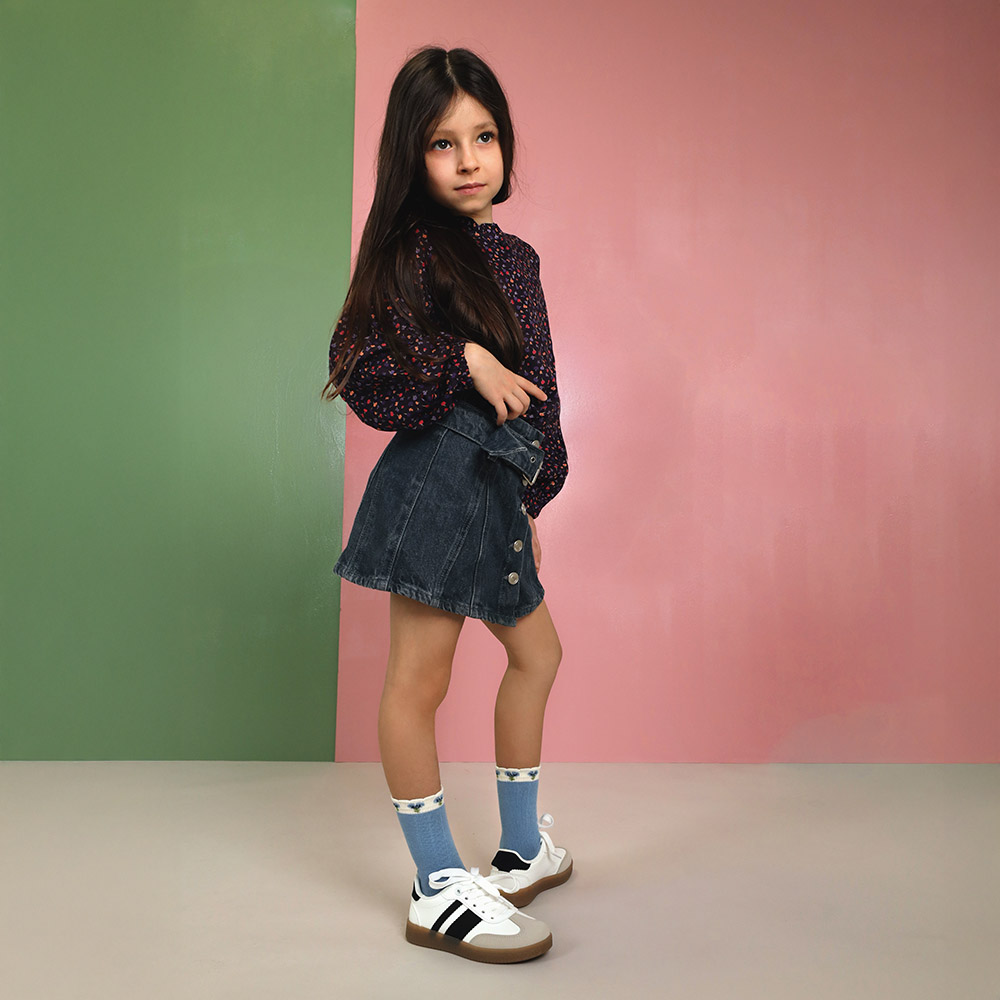 Sneakers Benvenuti albi cu detalii negre  1411FP0329A - imagine 2