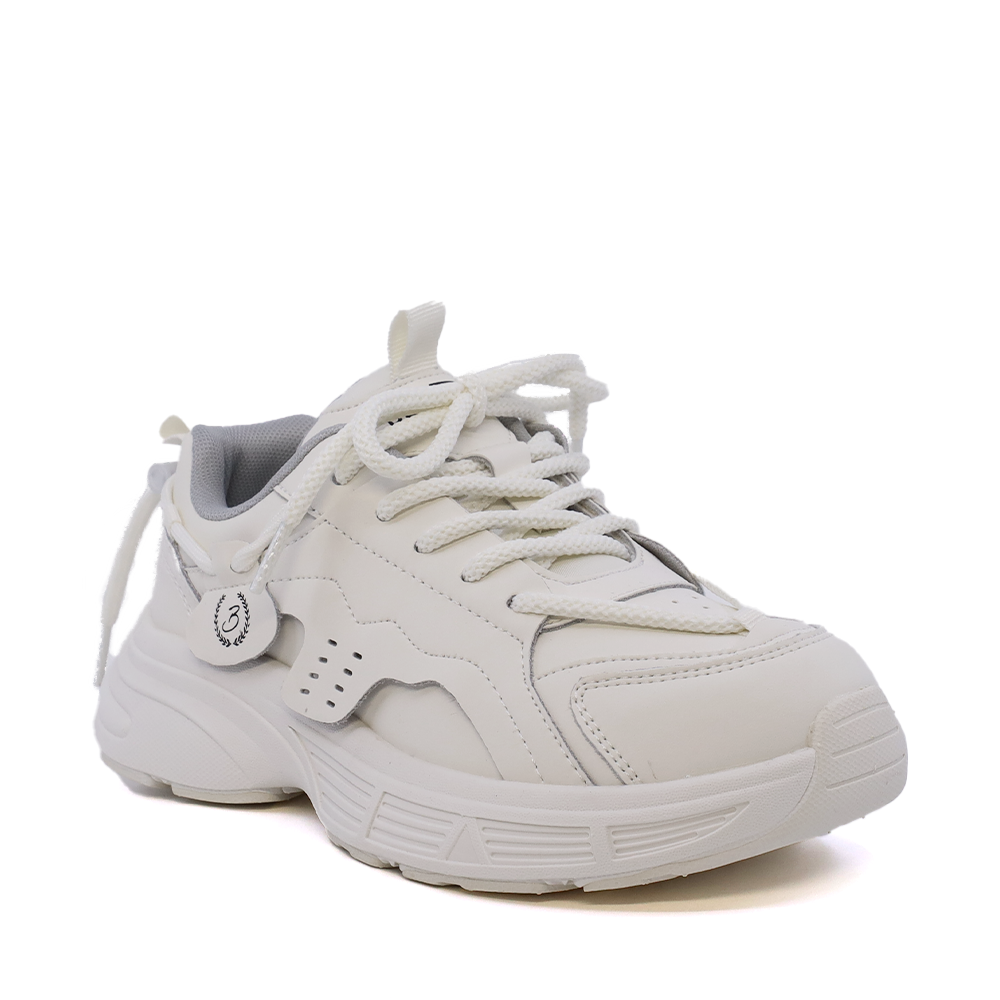 Sneakers fetițe Benvenuti albi din piele 3791FP002A