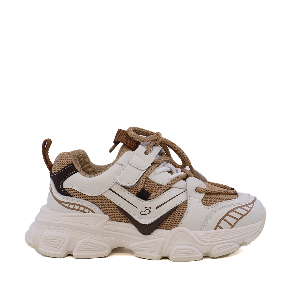 Adidasi fetite Benvenuti bej din piele si  material textil  3791FP060BE