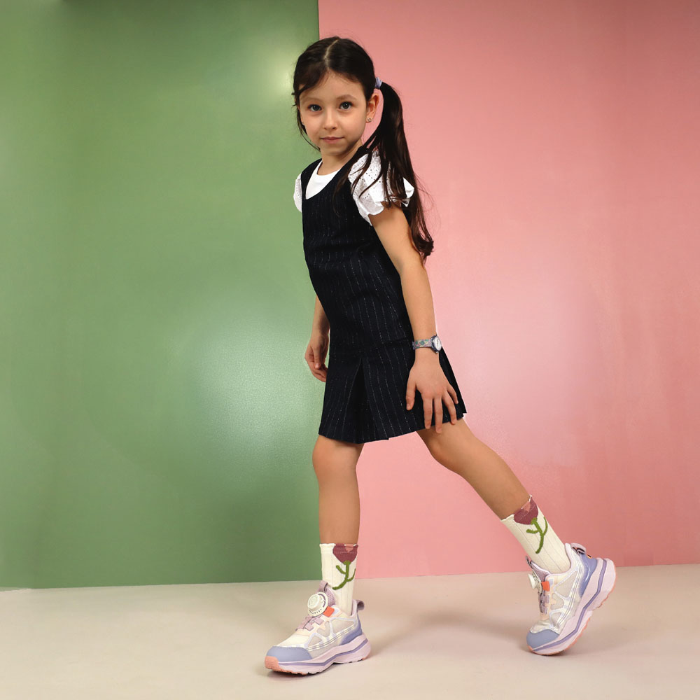 Sneakers fetițe Benvenuti lila din material textil   3791FP008LI - imagine 2