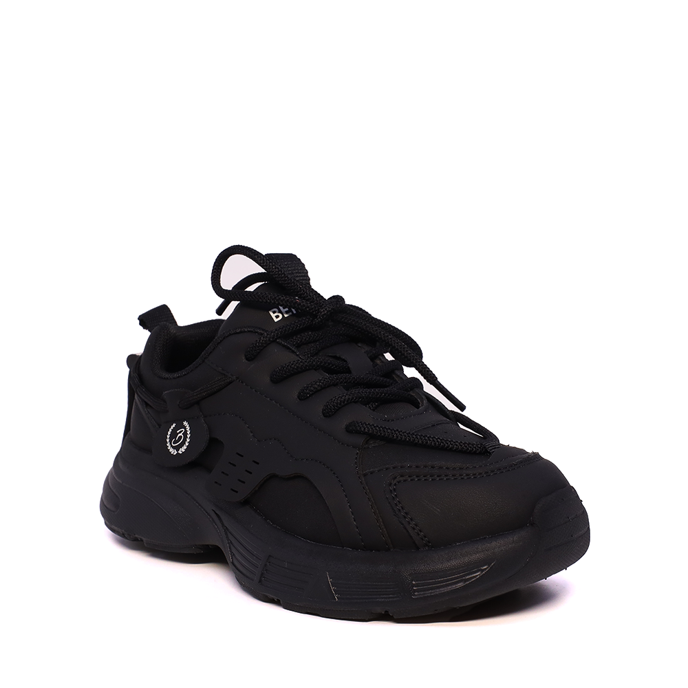 Sneakers fetițe Benvenuti negri din piele 3790FP002N - 1 | YEO