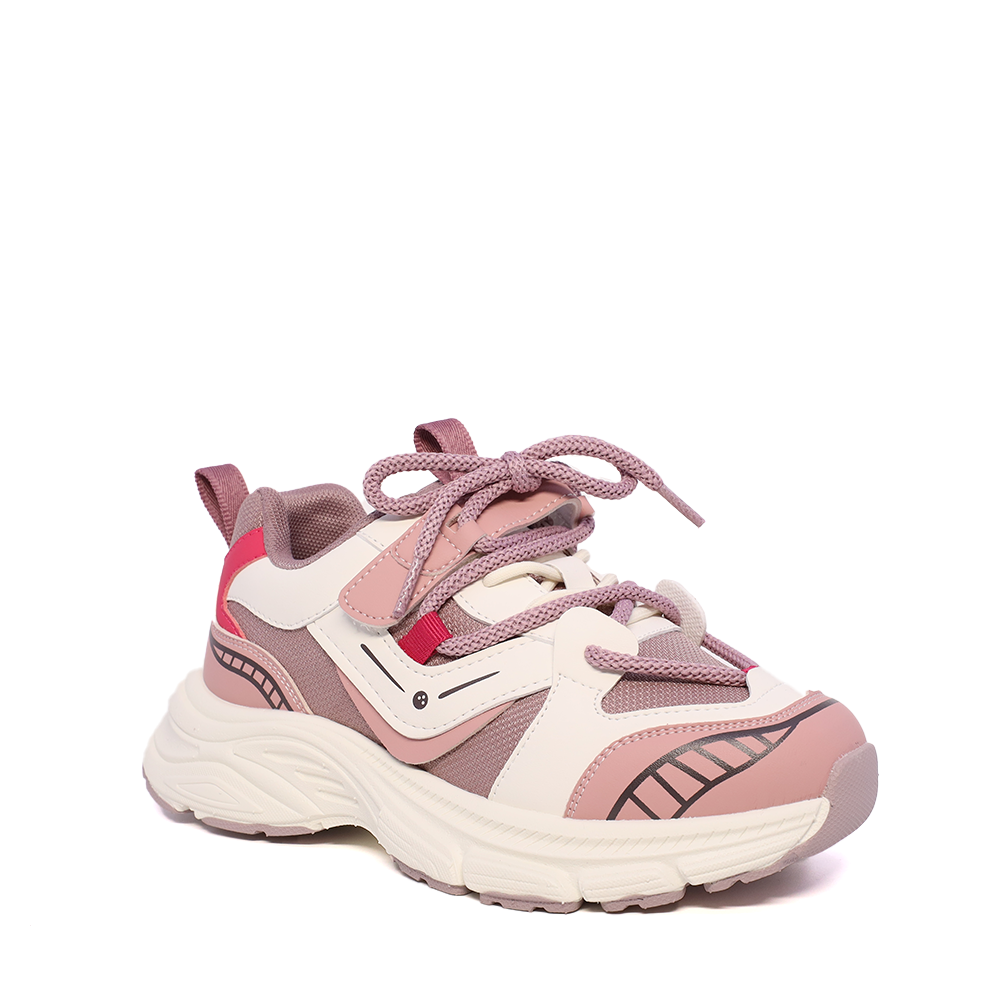 Sneakers fetițe Benvenuti roz din piele 3790FP003RO - 1 | YEO