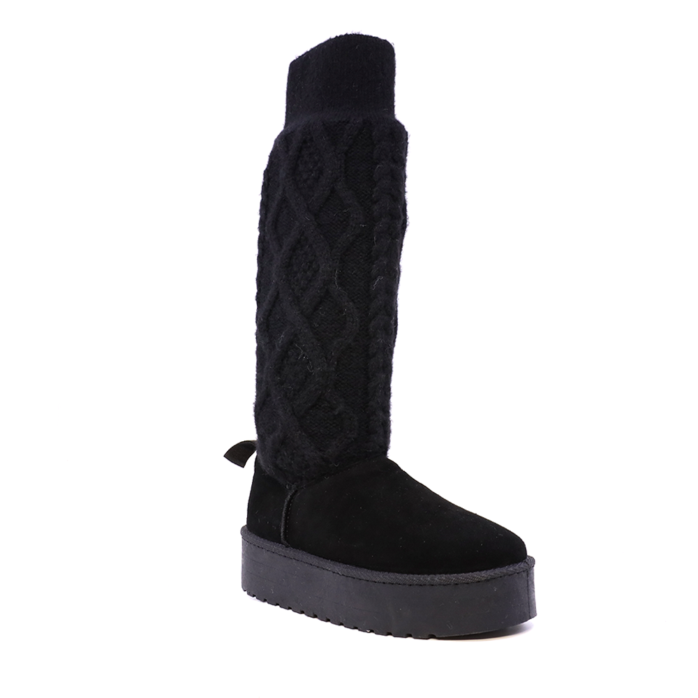 Cizme femei Benvenuti negre din piele întoarsă si material textil  1410DC1129VN - 1 | YEO
