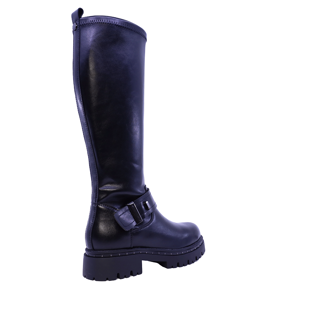 Cizme tip biker femei Benvenuti negre 1202DC26155N