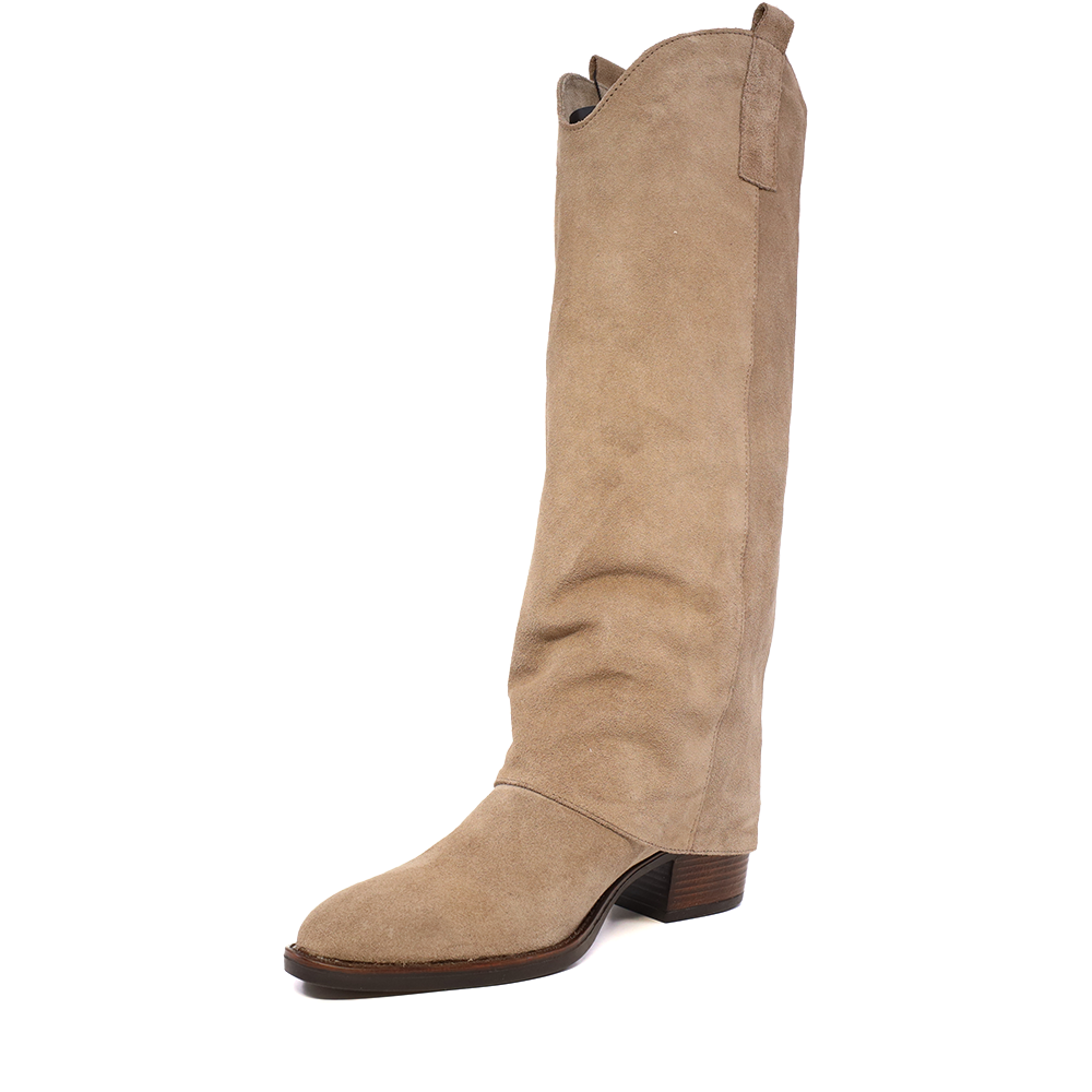 Cizme tip ciocate femei Benvenuti taupe din piele întoarsă 510DC6653VTA