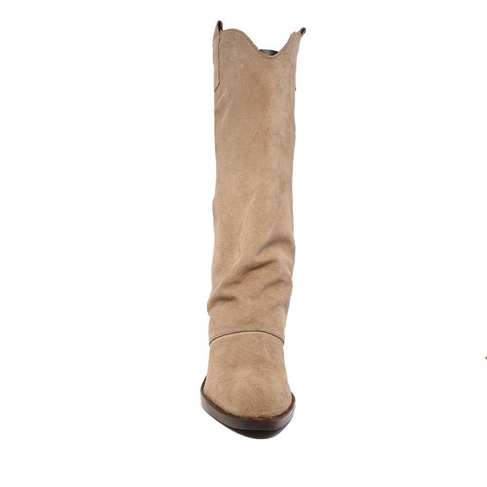 Cizme tip ciocate femei Benvenuti taupe din piele întoarsă 510DC6653VTA
