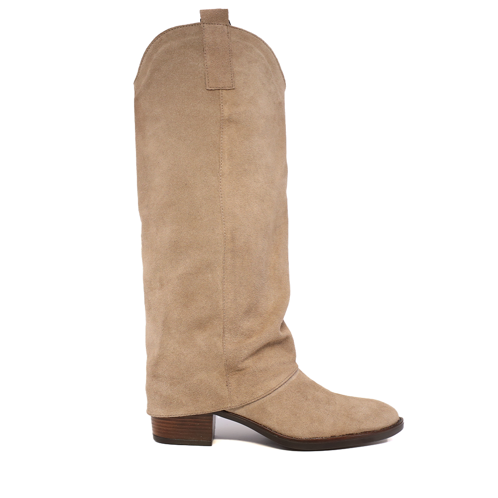 Cizme tip ciocate femei Benvenuti taupe din piele intoarsa 510DC6653VTA