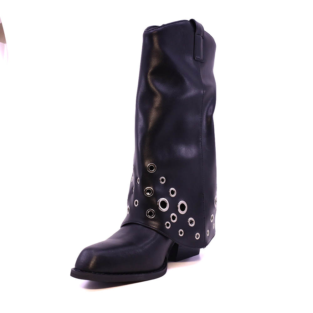 Cizme tubulare femei BENVENUTI negre din piele 2542DC5573N