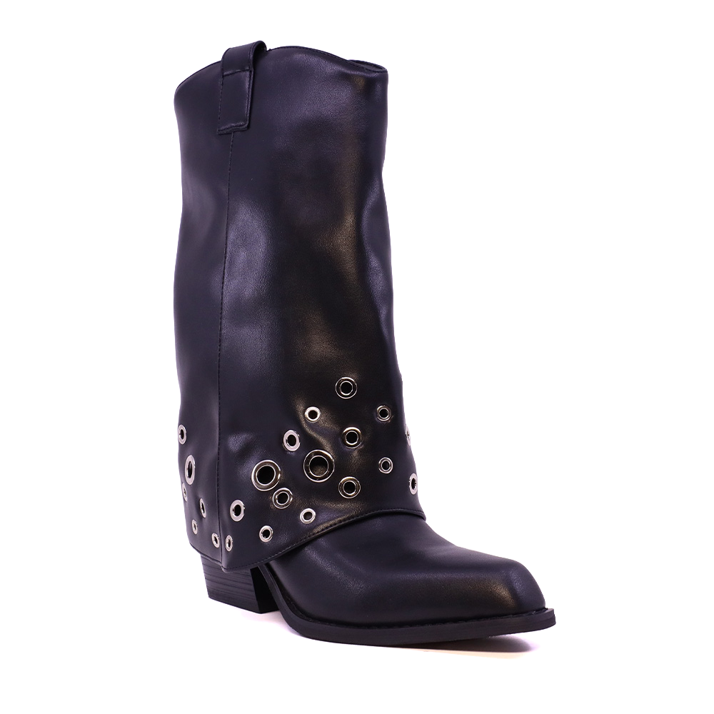 Cizme tubulare femei BENVENUTI negre din piele 2542DC5573N