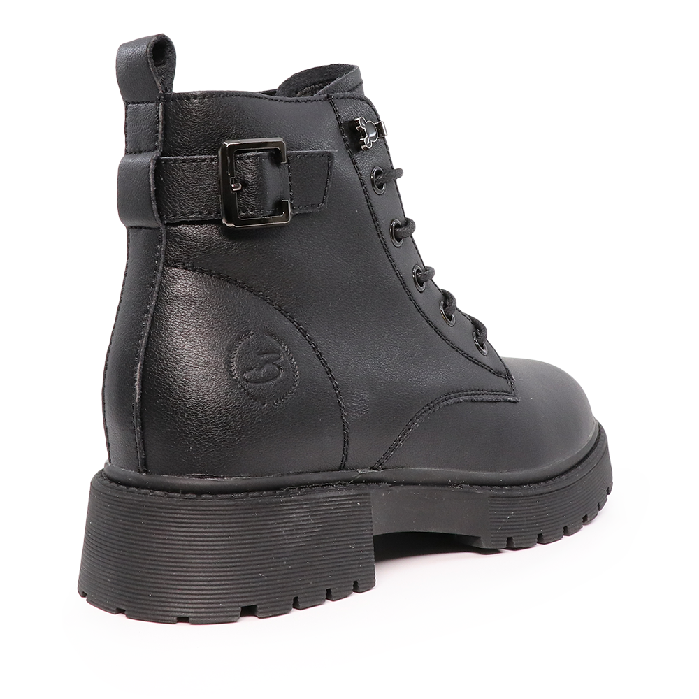 Ghete femei Benvenuti negre din piele cu accesorii metalice deco 3742dg041n