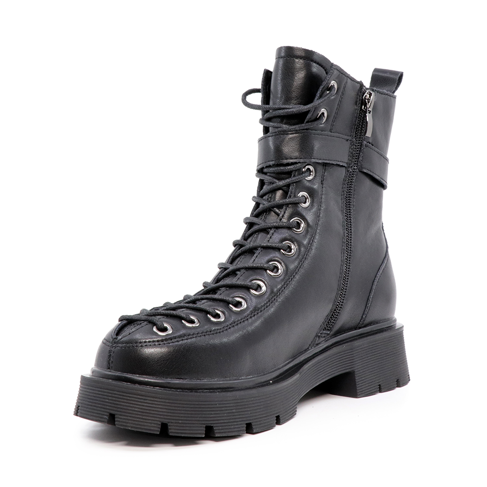 Ghete femei Benvenuti negre din piele cu cataramă decorativă 3742dg605n