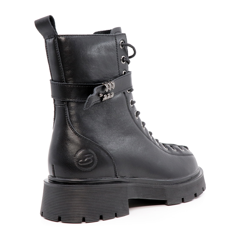 Ghete femei Benvenuti negre din piele cu cataramă decorativă 3742dg605n