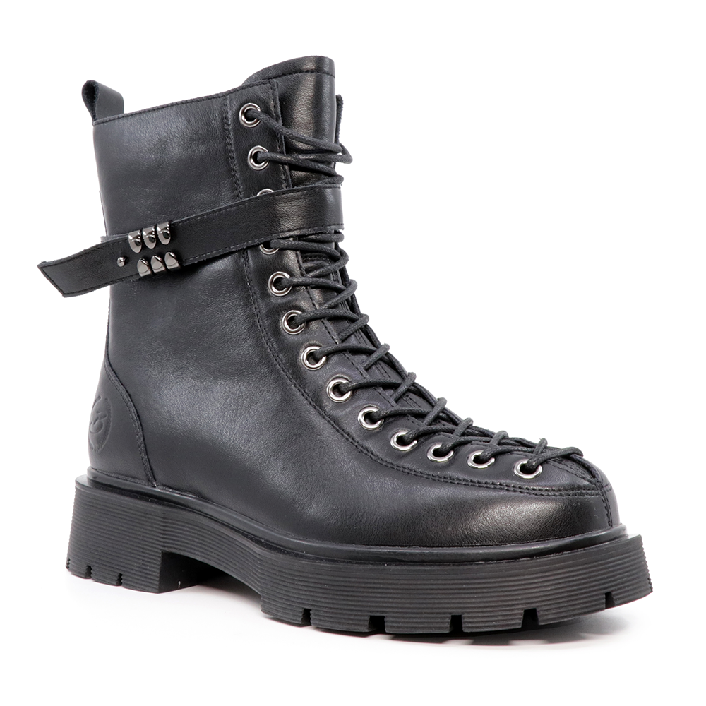 Ghete femei Benvenuti negre din piele cu cataramă decorativă 3748dg605n - 1 | YEO