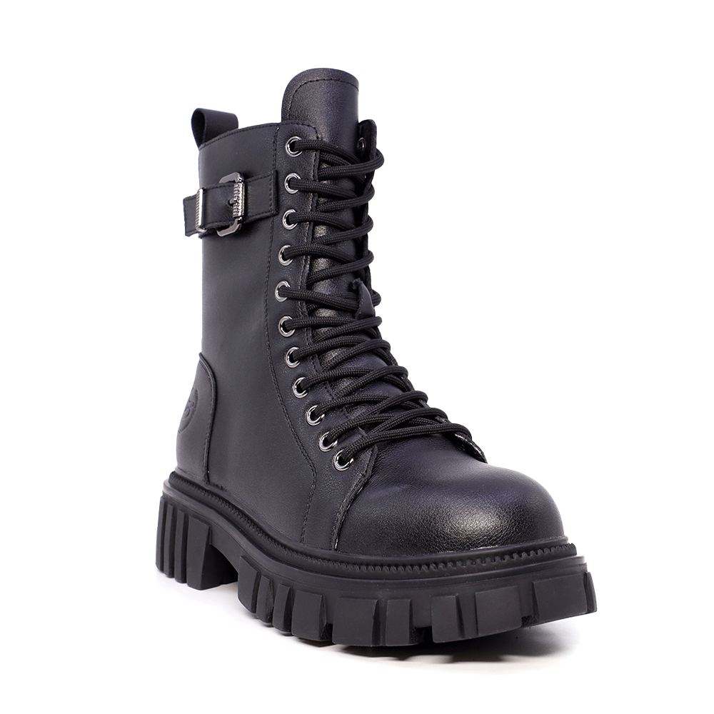 Ghete army femei Benvenuti negre din piele naturală 3740dg130n - 1 | YEO