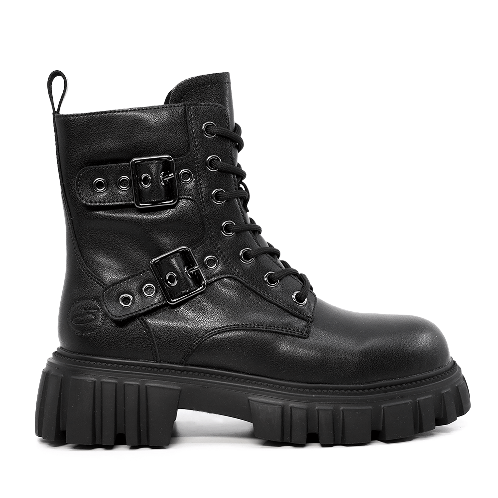 Ghete  biker femei  Benvenuti negre din piele naturală    3740DG247N