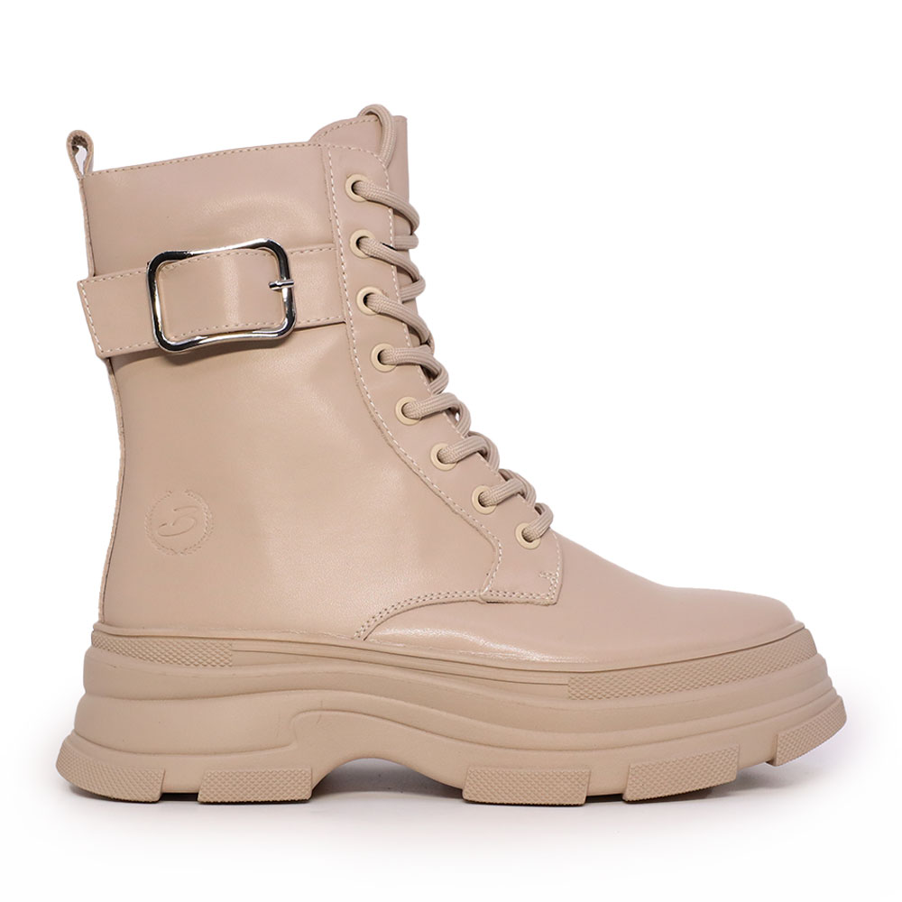 Ghete biker pentru femei Benvenuti taupe din piele  3740DG015TA