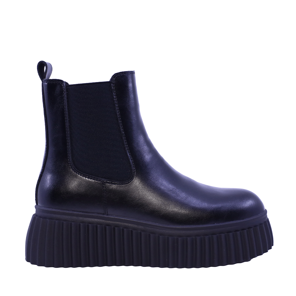 Ghete chelsea femei Benvenuti negre din piele 1202DG25226N