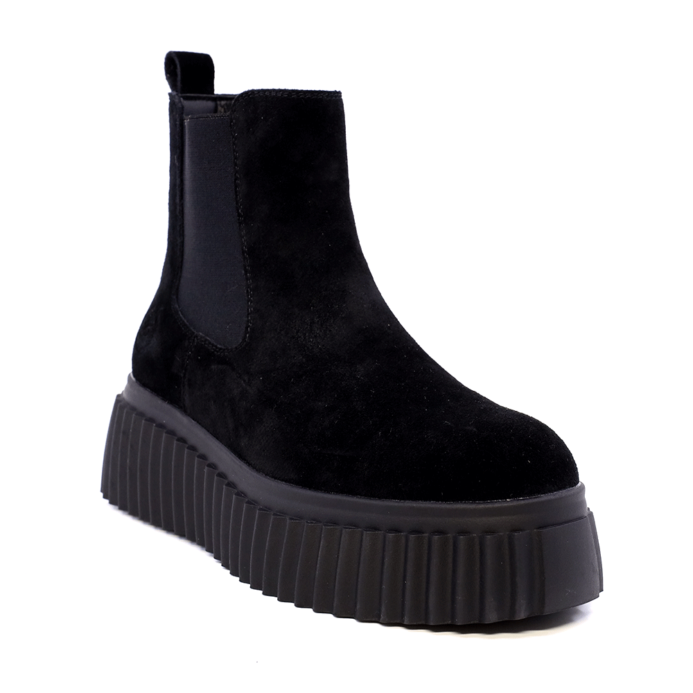 Ghete chelsea femei Benvenuti negre din piele întoarsă 1200DG25226VN - 1 | YEO