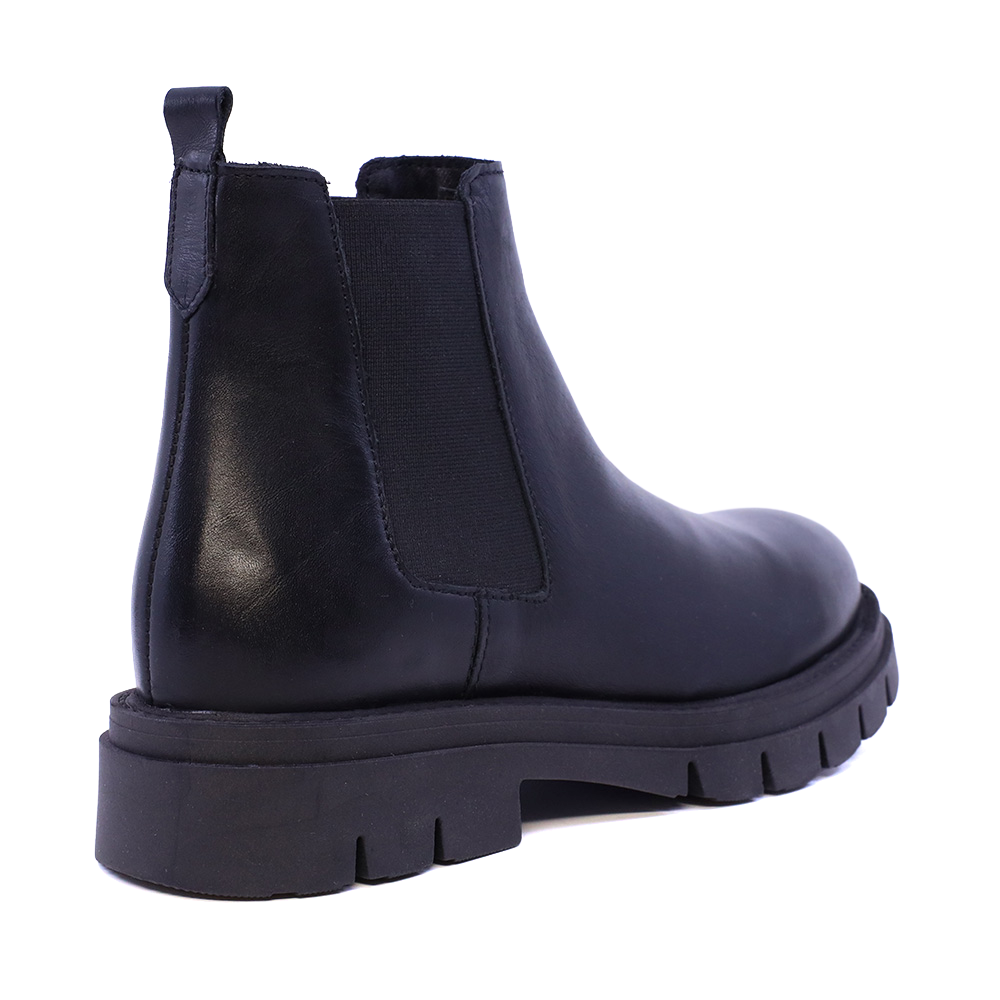 Ghete chelsea femei Benvenuti negre din piele și textil 512DG4853N