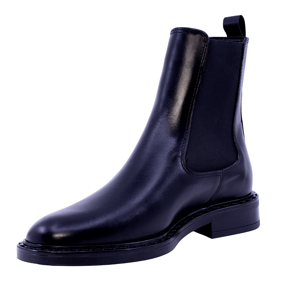 Ghete chelsea femei Benvenuti negre din piele si textil 682dg25817n