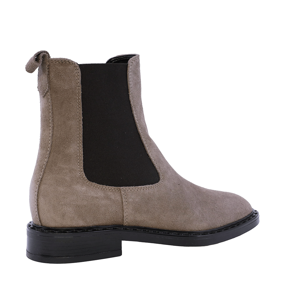 Ghete chelsea femei Benvenuti taupe din piele întoarsă și textil 682DG25817VTA