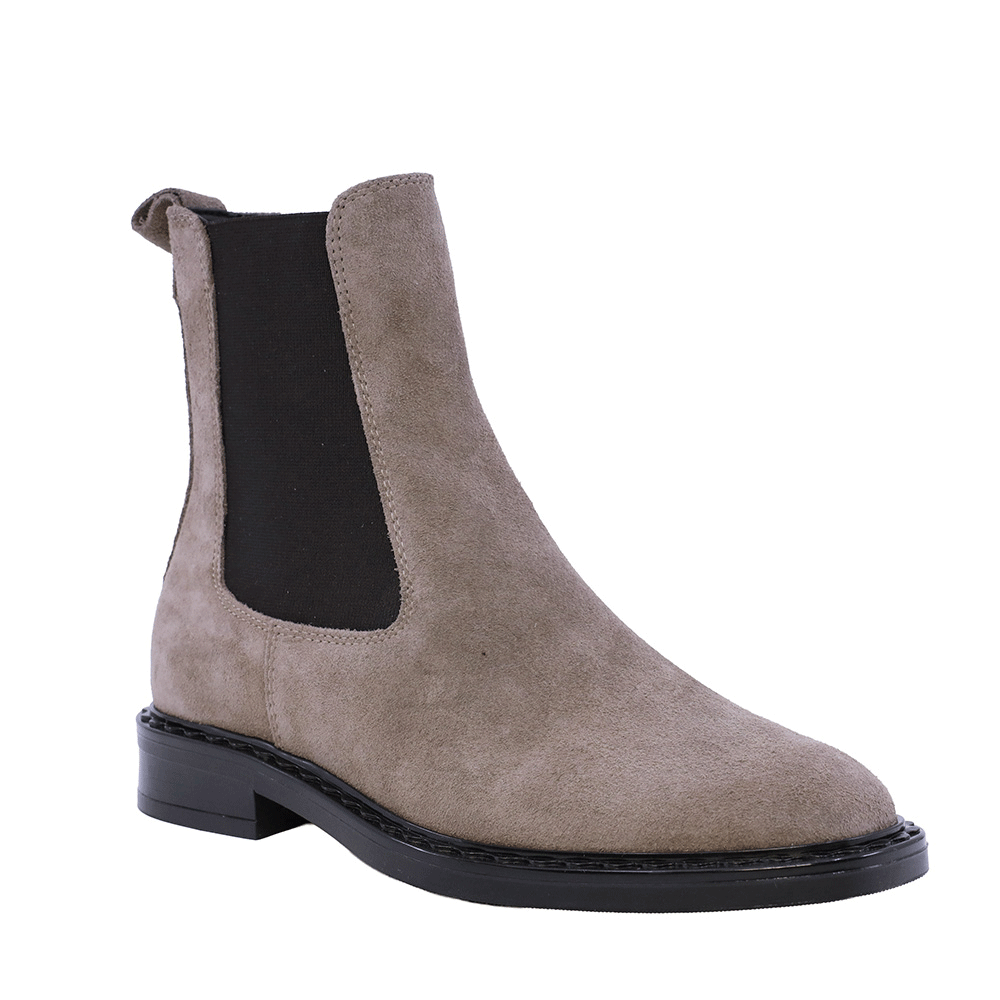 Ghete chelsea femei Benvenuti taupe din piele întoarsă și textil 682DG25817VTA