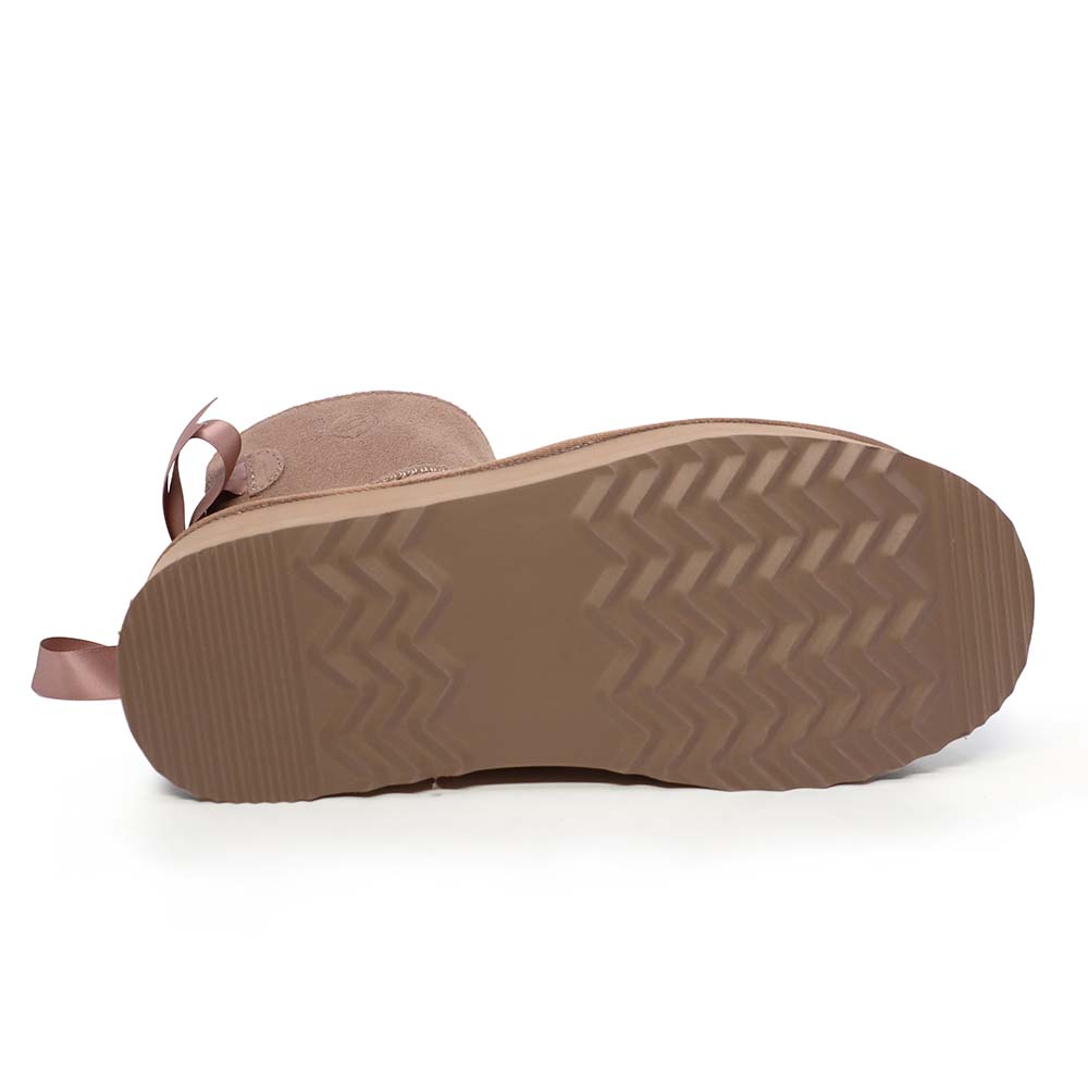 Ghete cu blană naturală femei  Benvenuti taupe din piele întoarsă 3350DG1030VTA