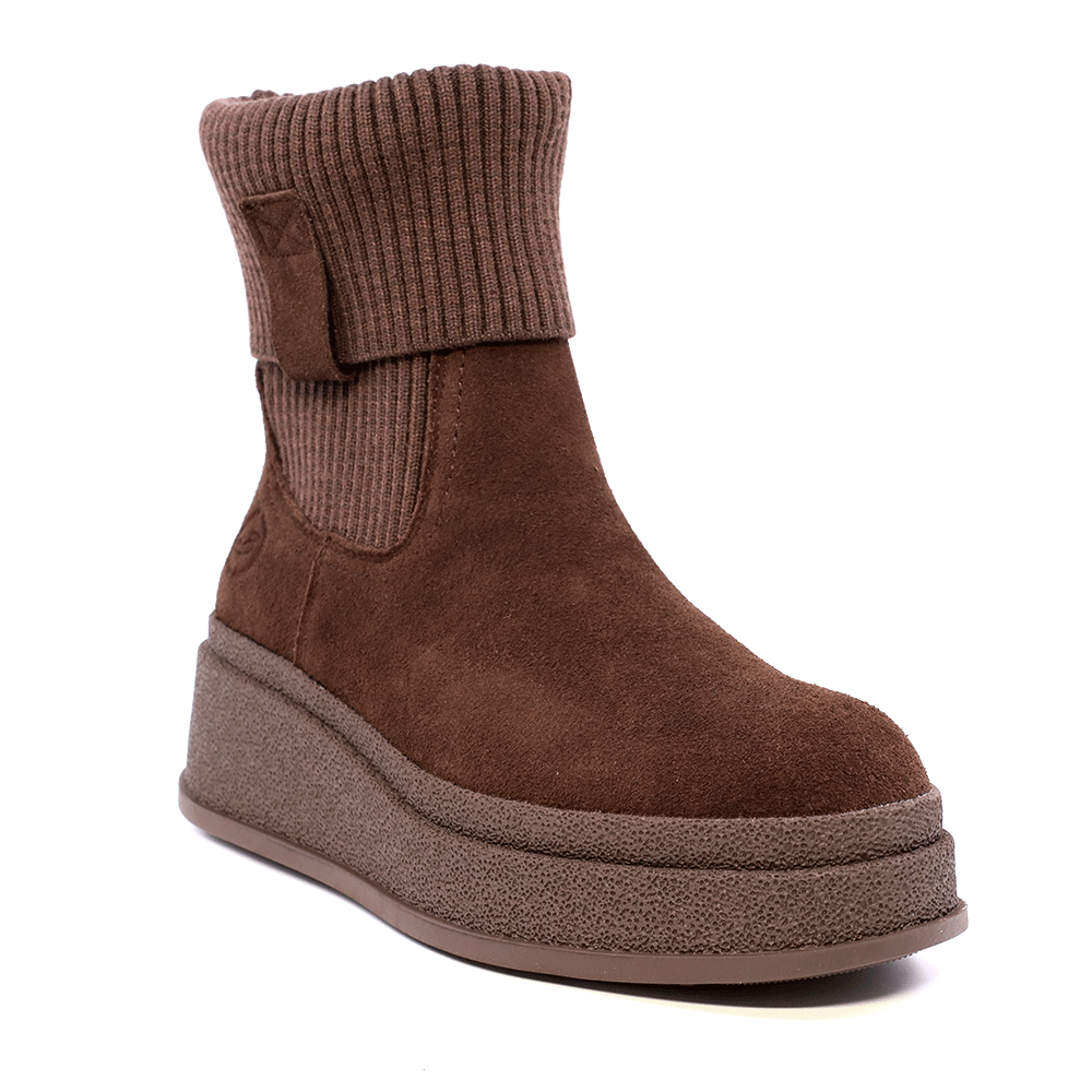 Ghete femei Benvenuti maro din material textil și piele întoarsă 1200DG25239VM - 1 | YEO