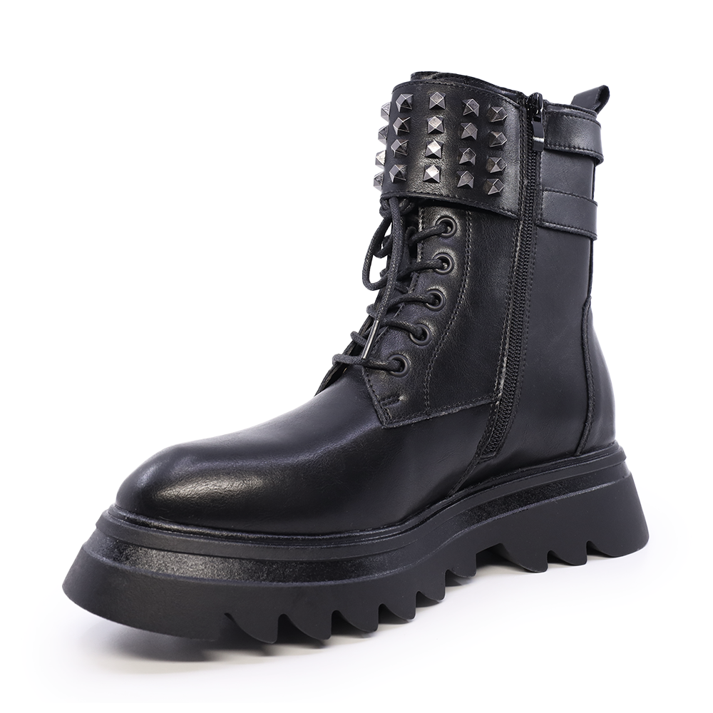 Ghete femei Benvenuti negre din piele  1208DG24181N