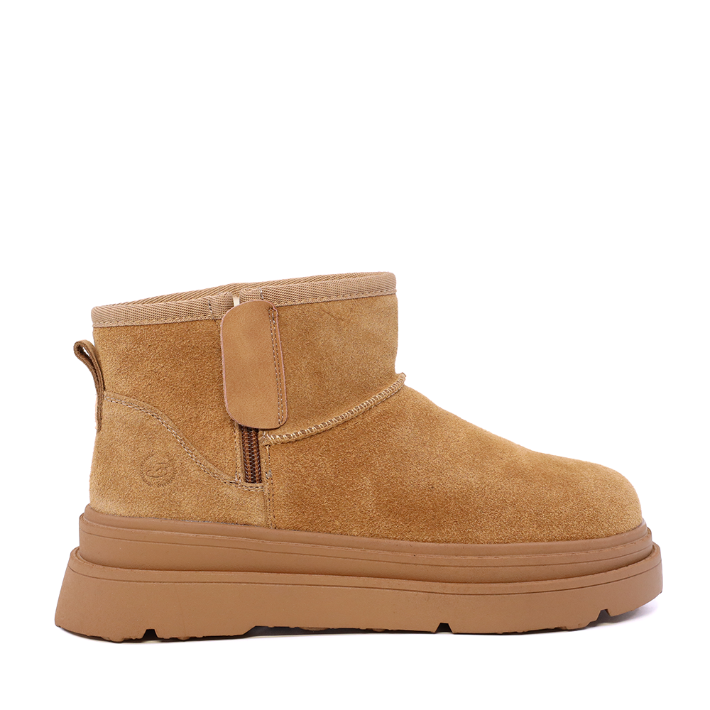 Ghete îmblănite Benvenuti camel  din piele întoarsă   1270DG2411VCA