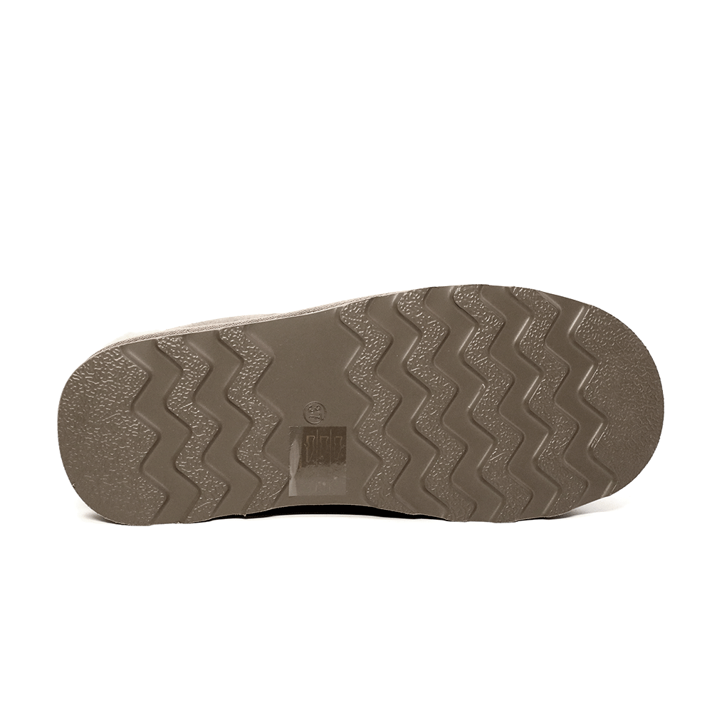 Ghete scurte cu blană femei Benvenuti taupe din piele întoarsă 1270DG1011VTA