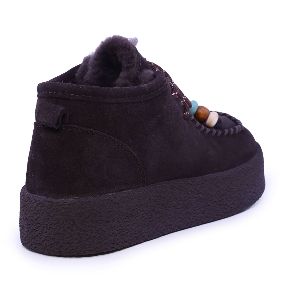 Ghete tip mocasin femei Benvenuti maro din piele întoarsă 1272DG2559VM