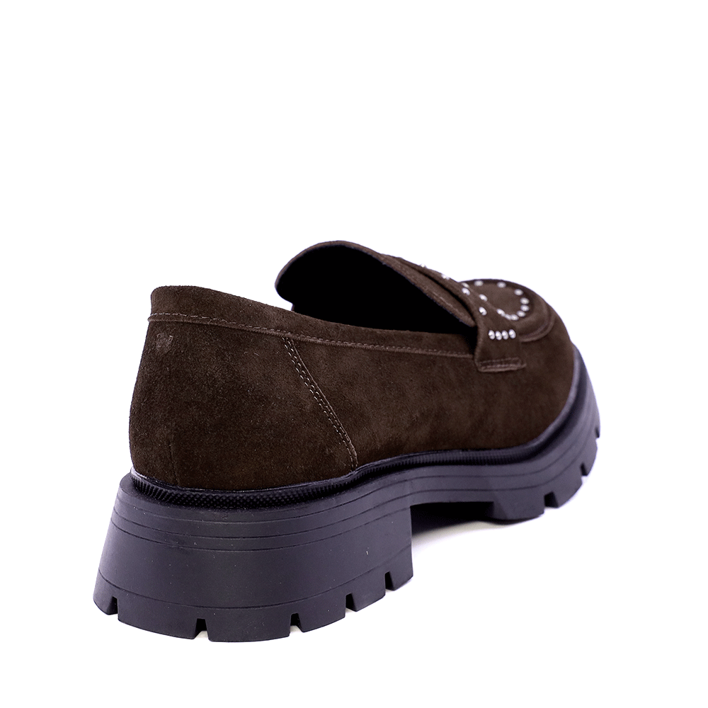 Loafers femei Benvenuti maro din piele întoarsă 2542DM3211VM