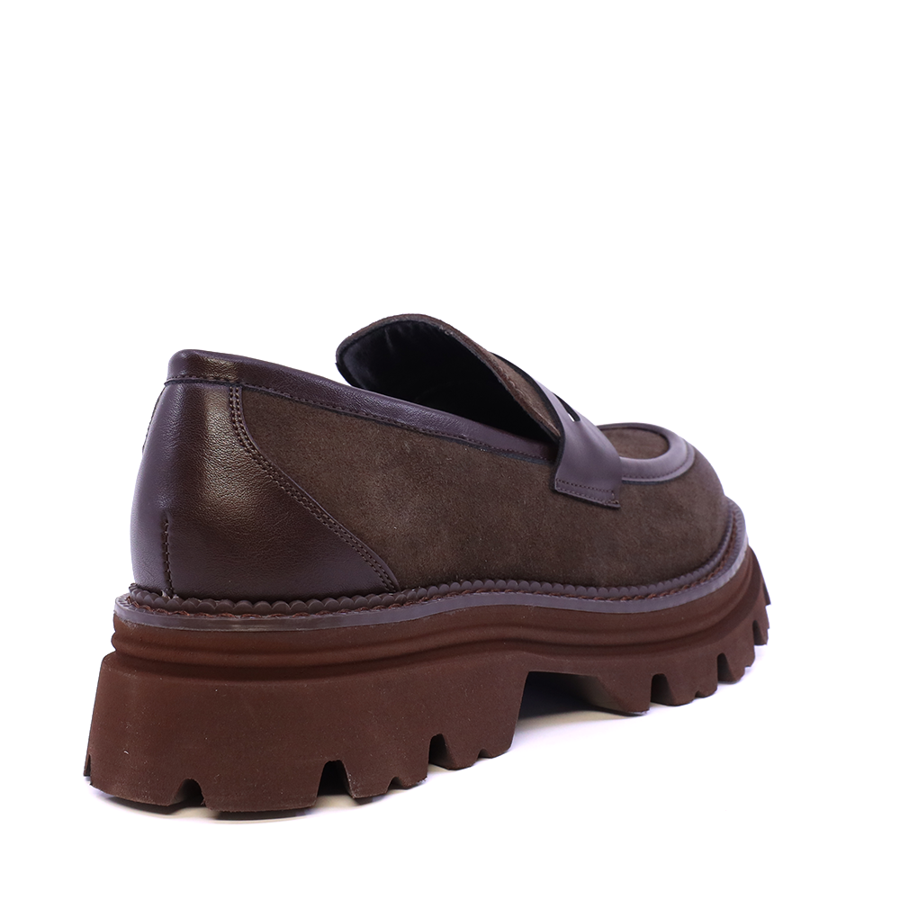 Loafers femei Benvenuti maro din piele întoarsă 3932DM3261VM