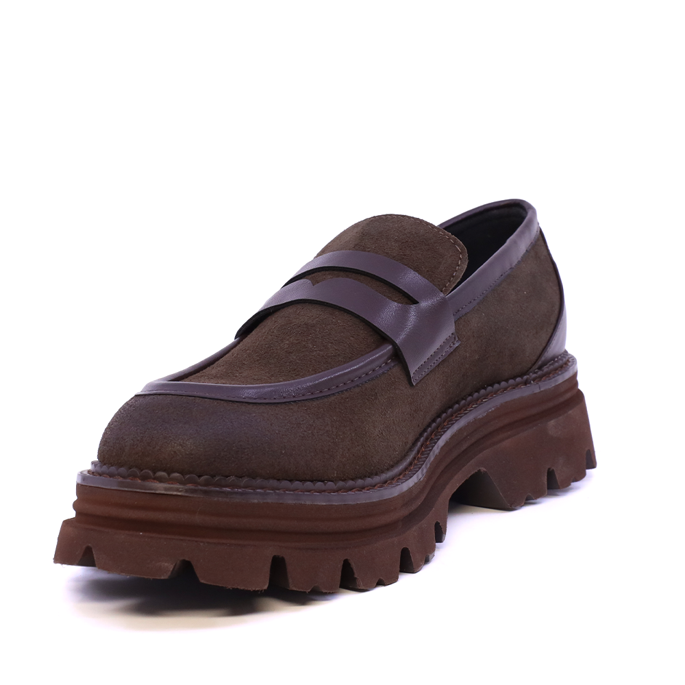 Loafers femei Benvenuti maro din piele întoarsă 3932DM3261VM