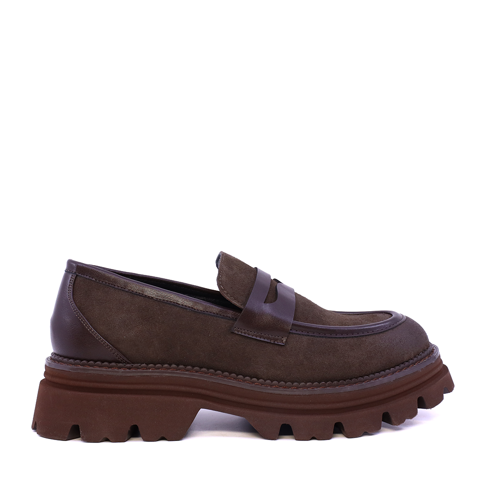 Benvenuti Loafers femei Benvenuti maro din piele întoarsă 3932DM3261VM
