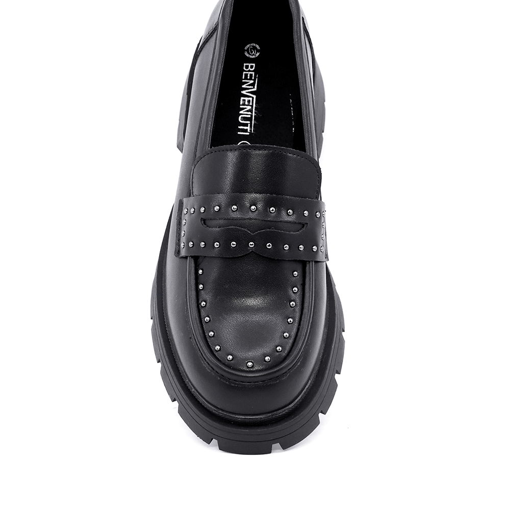 Loafers femei Benvenuti negri din piele 2542DM3211N