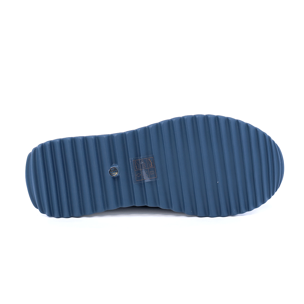 Mocasini femei Benvenuti  albastri  din piele cu accesoriu deco 1941DM026BL
