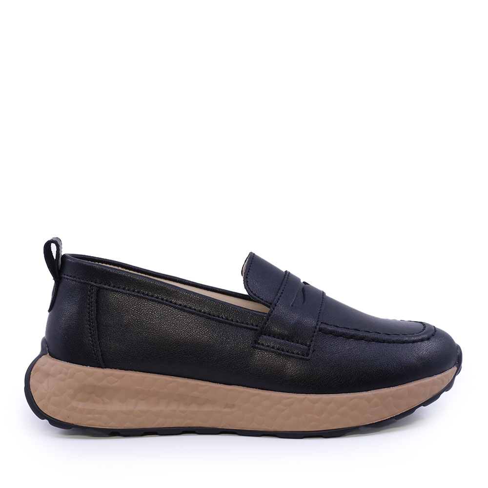 Mocasini femei Benvenuti negri din piele  1271DM2411N