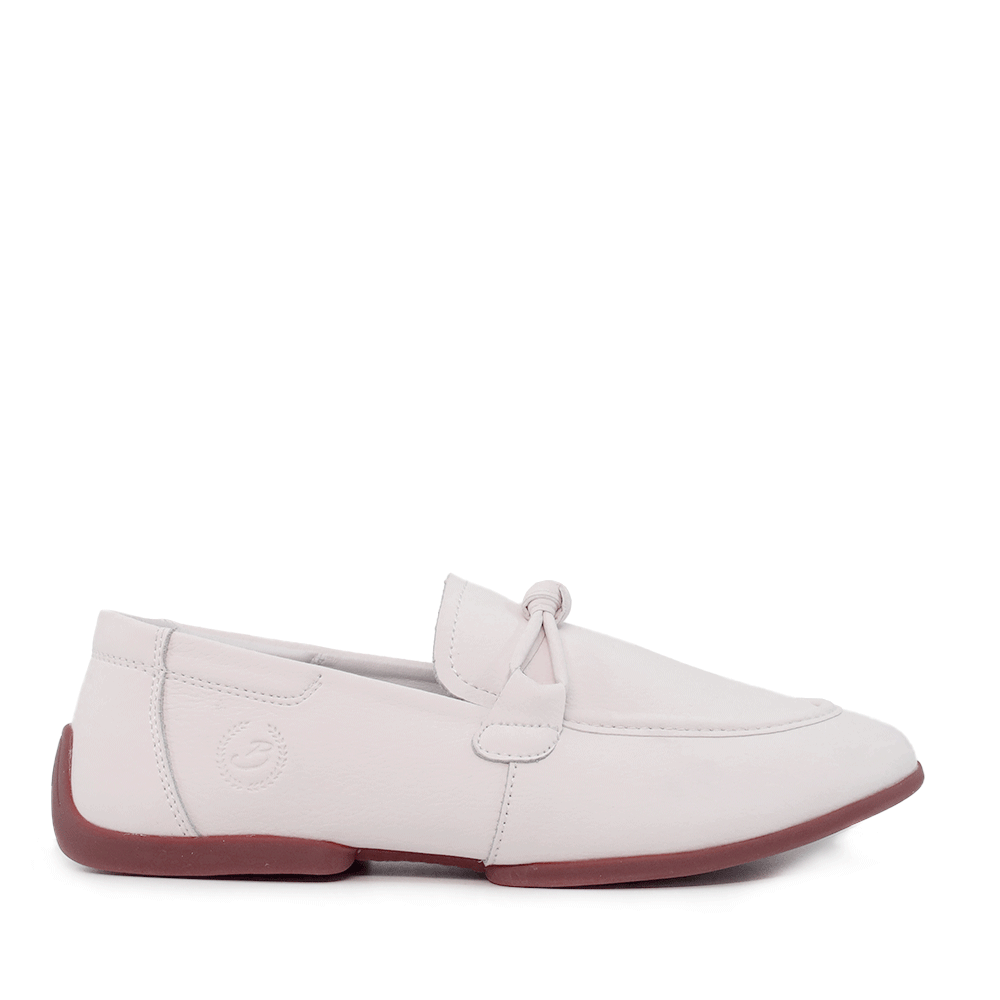 Mocasini usori femei Benvenuti albi din piele1991DM0340A