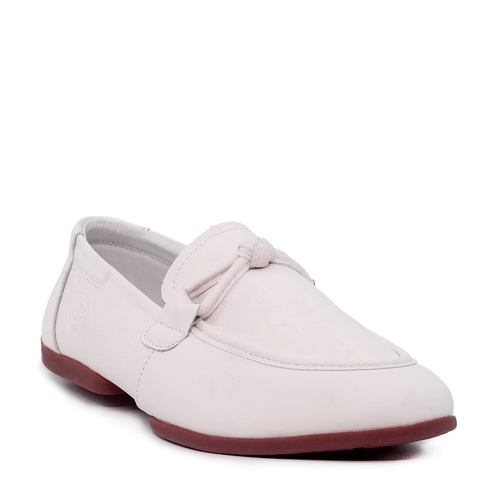Mocasini ușori femei Benvenuti albi din piele1991DM0340A - imagine 2