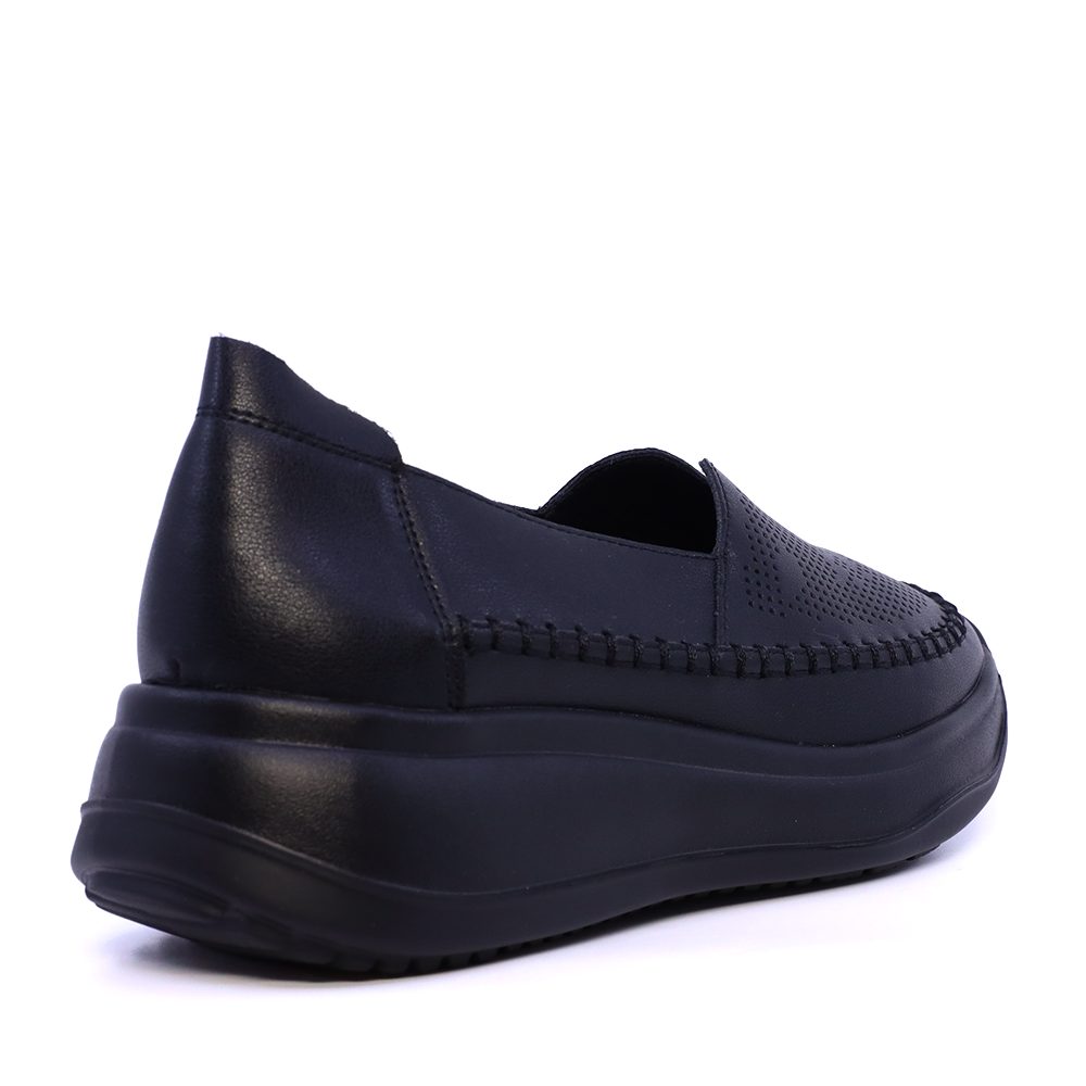 Pantofi tip slip on femei Benvenuti negri din piele 3749DPF011N