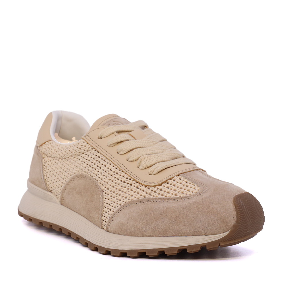Sneakers perforați femei Benvenuti bej din piele și textil 1991DPF0750VBE
